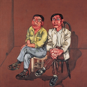 曾梵志抽象作品《畫(huà)家與批評(píng)家》欣賞