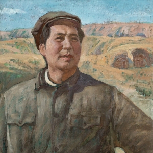王玉風人物油畫作品《毛澤東》欣賞