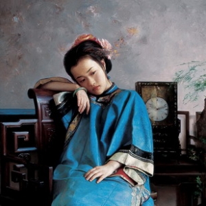 王明月油畫(huà)人物作品《靈玉》欣賞