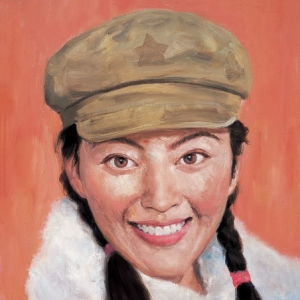 祁志龍人物油畫作品《中國姑娘》欣賞