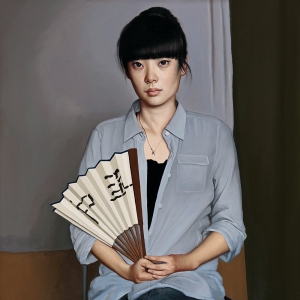 張宇人物油畫(huà)《折扇》欣賞