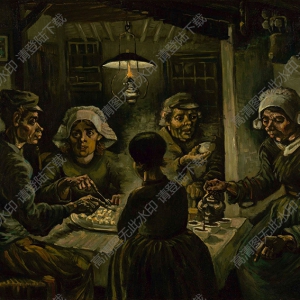 梵高_吃土豆的人_油畫高清圖片下載