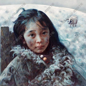 艾軒作品油畫(huà)_白雪覆蓋了午后_高清大圖下載