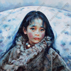 艾軒的畫(huà)_西藏小姑娘_高清大圖下載