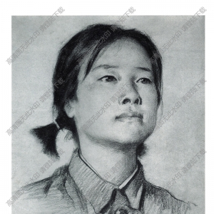 艾軒素描_女青年_高清大圖下載