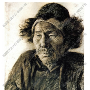艾軒素描_老人像_高清大圖下載