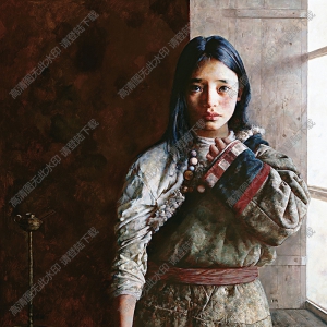 艾軒西藏人物油畫(huà)_寒霧籠罩荒原_高清大圖下載