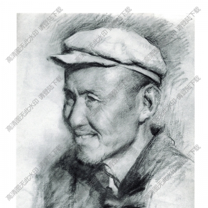 艾軒素描_老人頭像_高清圖片下載