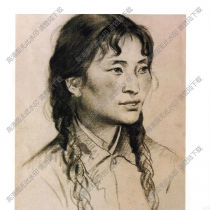 艾軒素描_農(nóng)村女青年_高清圖片下載