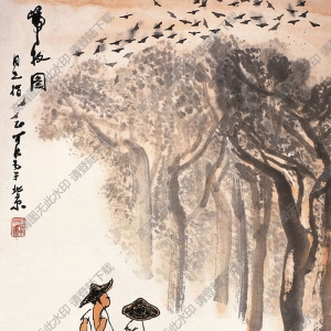李可染國畫_歸牧圖_高清大圖下載