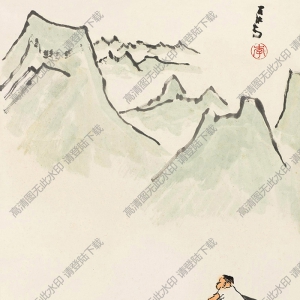 李可染國畫_兒童牧牛圖_高清圖片下載