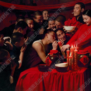 王沂東油畫(huà)_鬧洞房吉祥煙_高清大圖下載