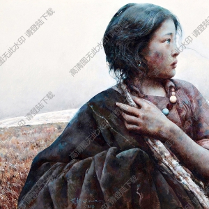 艾軒油畫_少女_高清大圖下載