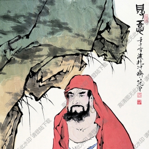 范曾 國(guó)畫《達(dá)摩像》高清大圖4下載