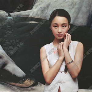 王沂東油畫_少女_高清圖片下載