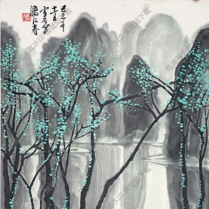 白雪石國畫_漓江春_高清圖片下載