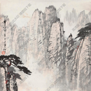 白雪石_黃山云起_國畫作品_高清下載