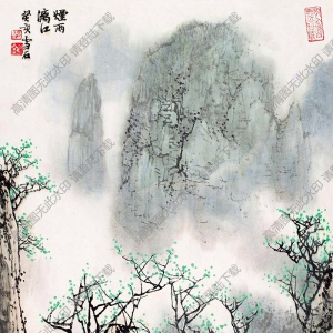 白雪石國畫作品_煙雨漓江_高清大圖下載