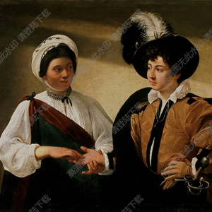 卡拉瓦喬油畫(huà)作品_女算命師_高清大圖下載