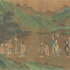 北宋 劉松年《渭水飛熊圖》國(guó)畫高清大圖下載