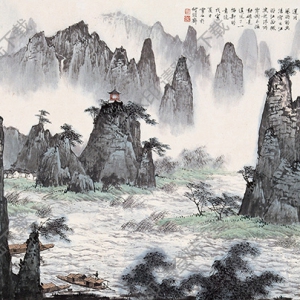 白雪石名畫_漓江風景_高清大圖下載