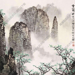 白雪石_云山圖_高清大圖下載
