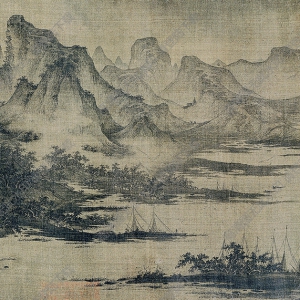 北宋 屈鼎《夏山圖》國(guó)畫高清大圖下載