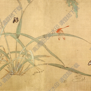 南宋 吳炳嘉《禾草蟲圖》國(guó)畫高清大圖下載