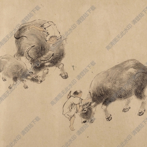 明 張宏《函關(guān)紫氣圖》國(guó)畫(huà)高清大圖下載