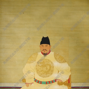 明《明太祖朱元璋坐像圖》國(guó)畫(huà)高清大圖下載