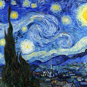 梵高名畫_星空_星月夜_作品賞析_創(chuàng)作背景、狀態(tài)_出名原因