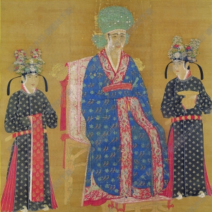 宋 《宋仁宗后坐像》國(guó)畫(huà)高清大圖下載