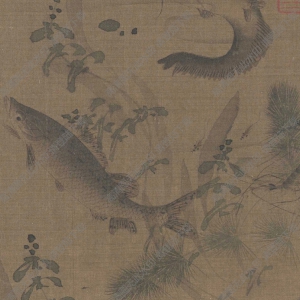 宋 佚名《春溪水族圖》國(guó)畫(huà)高清大圖下載