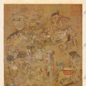 宋 佚名《大儺圖》國(guó)畫(huà)高清大圖下載