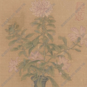 宋 佚名《膽瓶秋卉圖》國(guó)畫(huà)高清大圖下載