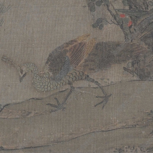宋 佚名《紅梅孔雀圖》國(guó)畫(huà)高清大圖下載