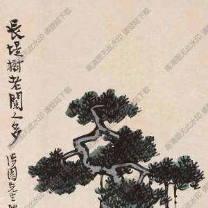 豐子愷名畫_長堤樹老閱人多_高清大圖下載