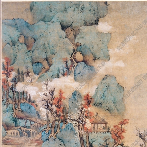 明 藍(lán)瑛《仿張僧繇山水圖》國畫高清大圖下載