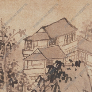 明 藍(lán)瑛《秋山幽居圖》國畫高清大圖下載