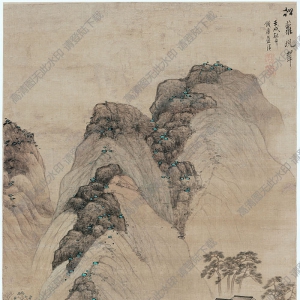明末清初 藍(lán)瑛《松蘿晚翠圖》國畫高清大圖下載