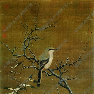 宋 李迪《雪樹寒禽圖》國畫高清大圖下載