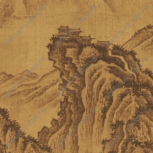 唐 鄭虔《峻嶺溪橋圖》國(guó)畫高清大圖下載