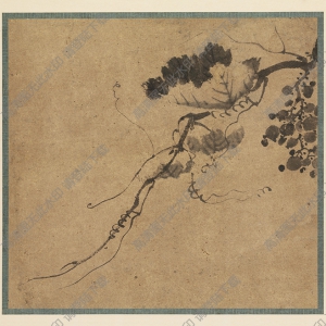 唐繪《手鑑筆耕園 撓庵-萄圖》國(guó)畫高清大圖下載