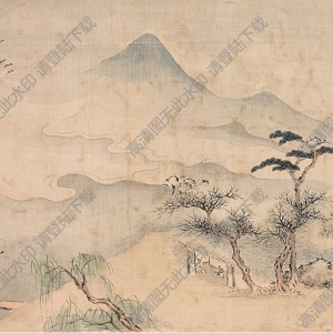 清 黃山壽《擬古山水》-2國(guó)畫(huà)高清大圖下載