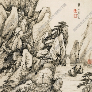 清 王宸《山水冊(cè)》-2國(guó)畫(huà)高清大圖下載