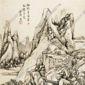 清 王宸《山水冊(cè)》-3國(guó)畫(huà)高清大圖下載