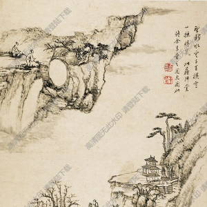 清 王宸《山水冊(cè)》-8國(guó)畫(huà)高清大圖下載
