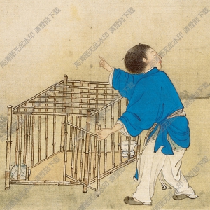 清 王士禎《放鳥(niǎo)圖》國(guó)畫(huà)高清大圖下載