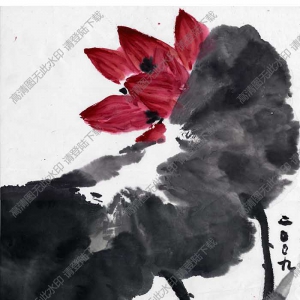馬世治《荷花》國畫高清大圖下載