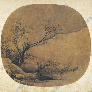 宋 梁楷《雪景山水》國(guó)畫(huà)高清大圖下載